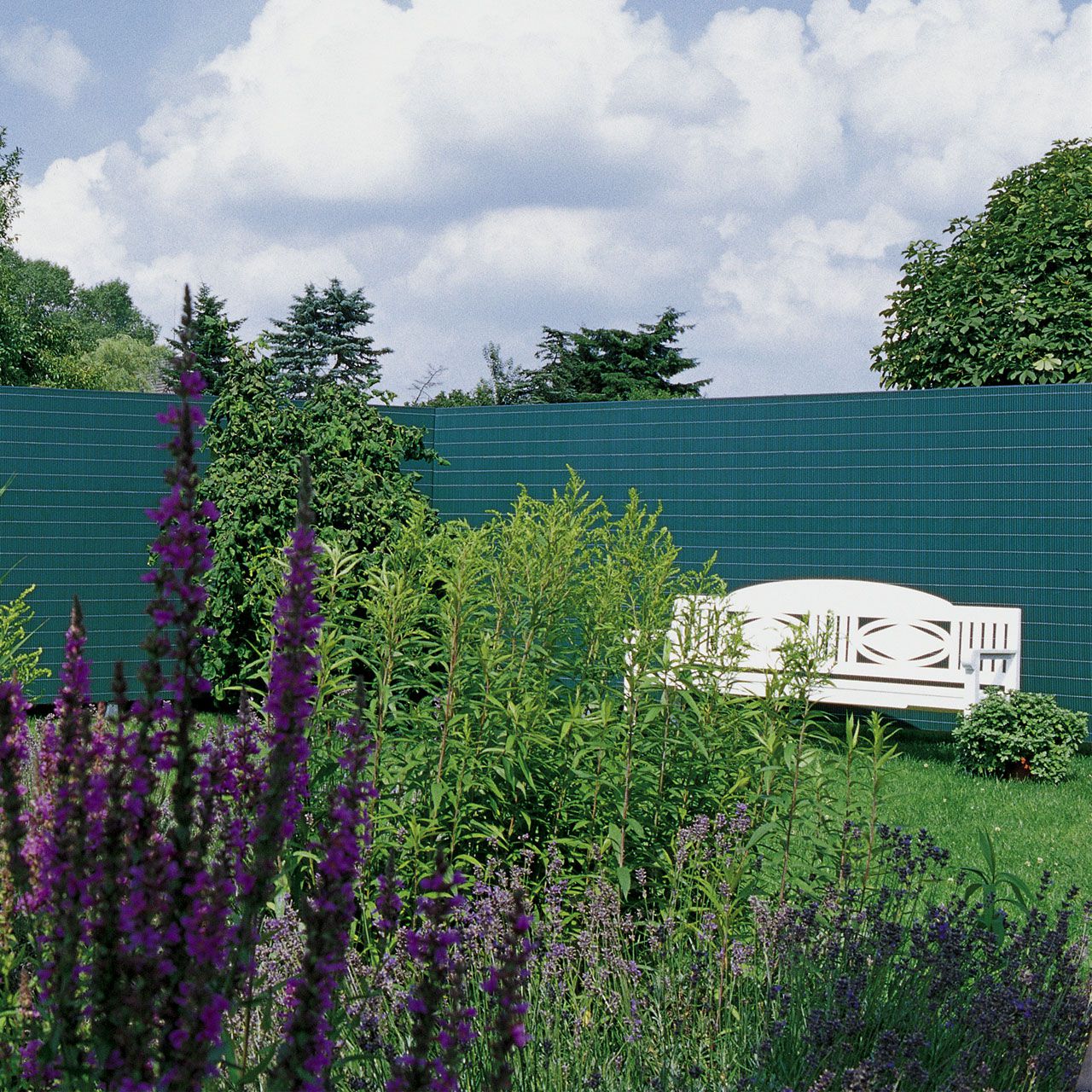 NOOR Sichtschutzmatte PVC 1,80 X 10m Grün | Wasserdicht & UV-beständig | Für Garten, Balkon, Tennisplatz