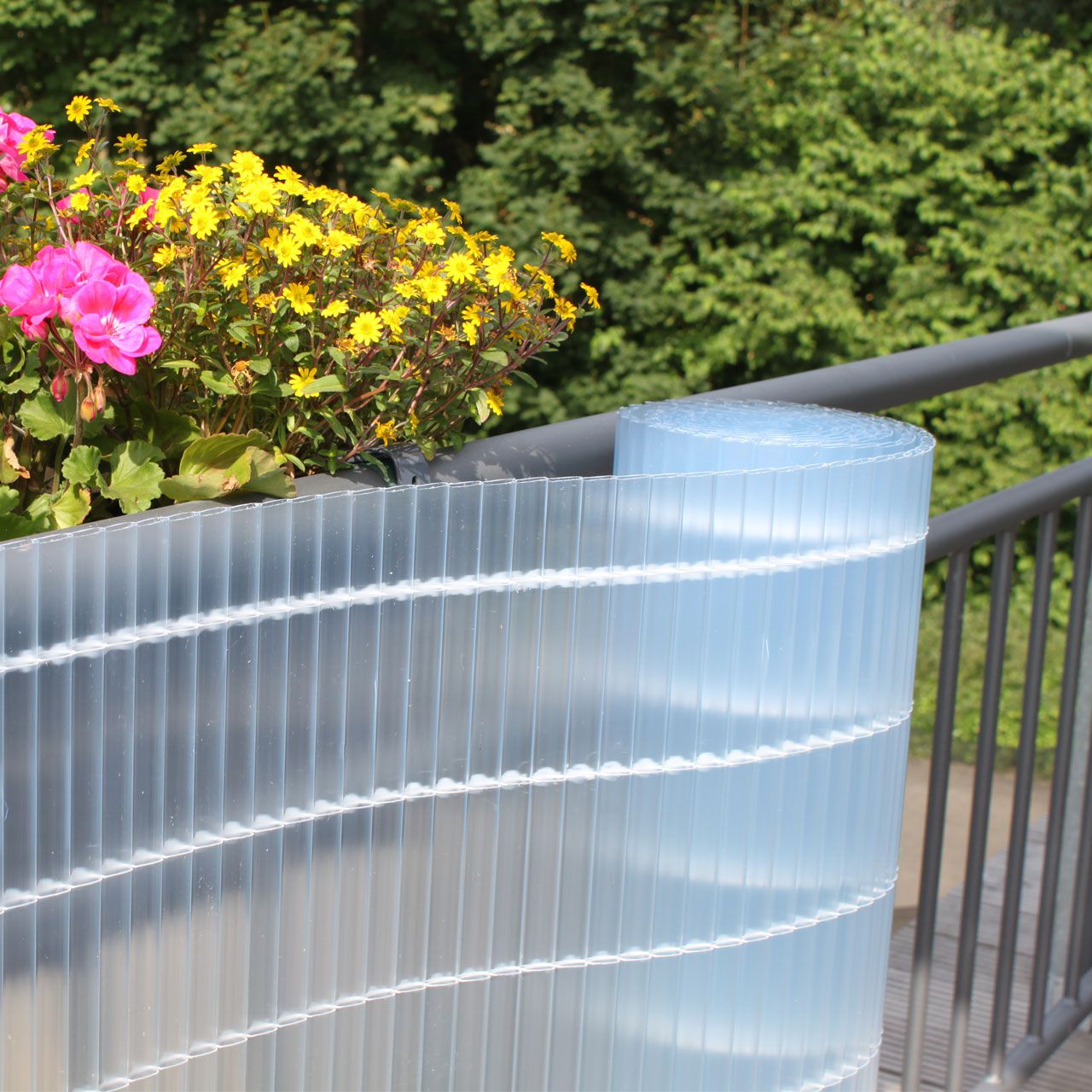 Sichtschutzmatte PVC Kunststoff, Sunline transparent