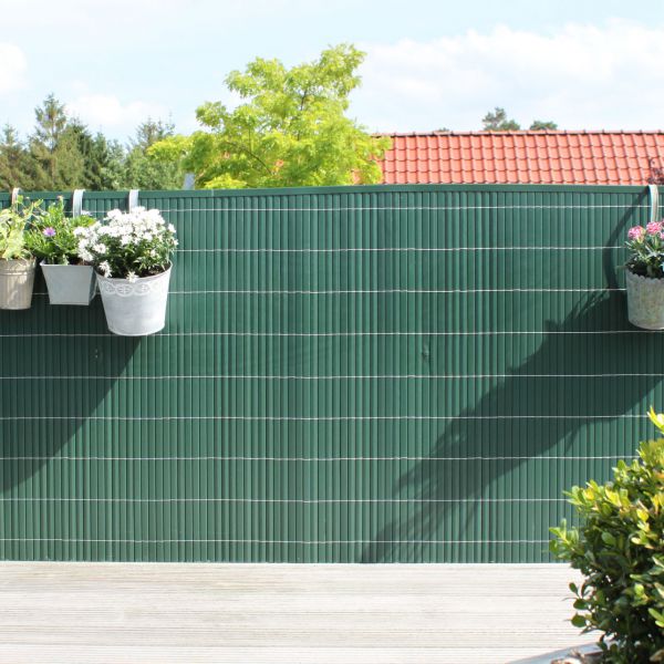 Sichtschutzmatte Kunststoff Montageset, Rügen grün