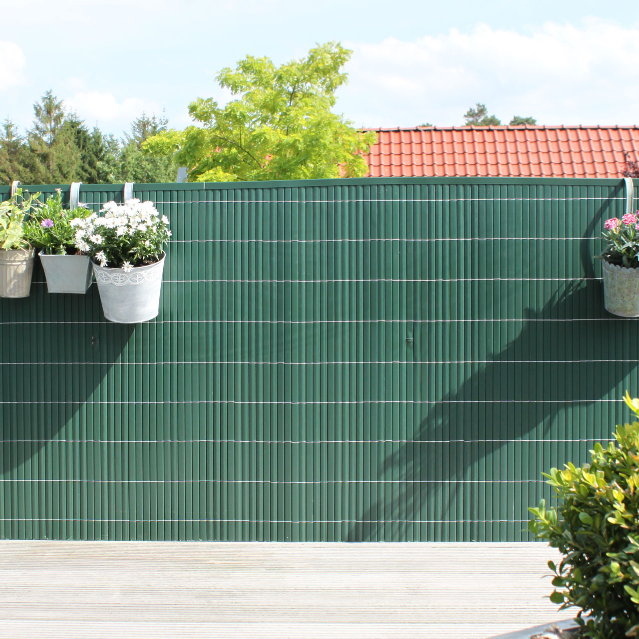 PVC Sichtschutzmatte Grün 1,8m x 3m Sichtschutzzaun Sichtschutzmatte 
