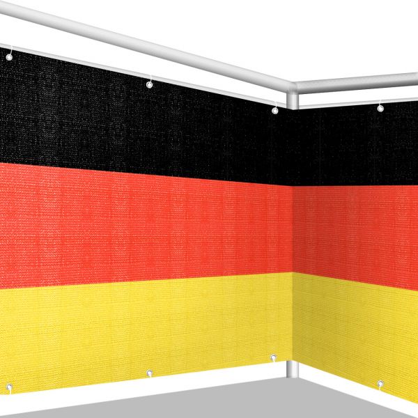 Balkonbespannung PE, schwarz-rot-gold Deutschland